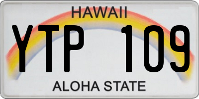 HI license plate YTP109