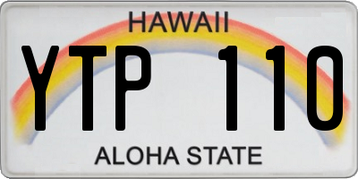 HI license plate YTP110