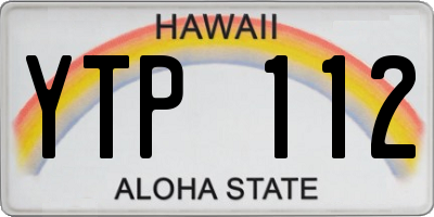 HI license plate YTP112