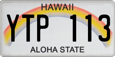 HI license plate YTP113