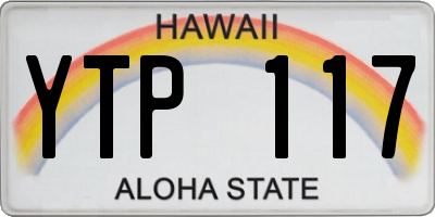 HI license plate YTP117