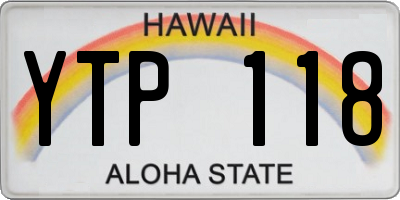 HI license plate YTP118