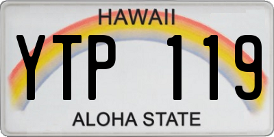 HI license plate YTP119