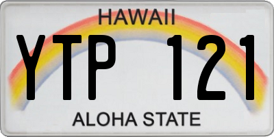 HI license plate YTP121