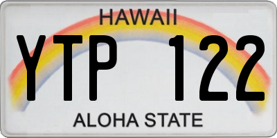 HI license plate YTP122