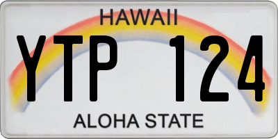 HI license plate YTP124