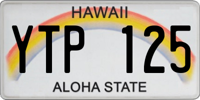 HI license plate YTP125