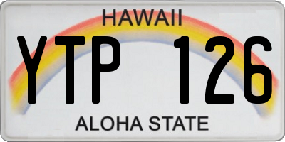 HI license plate YTP126