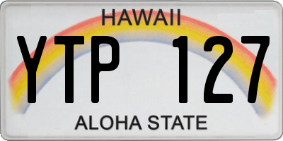 HI license plate YTP127