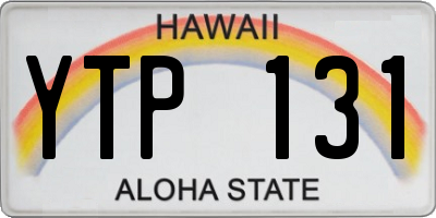 HI license plate YTP131