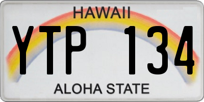 HI license plate YTP134