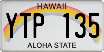 HI license plate YTP135