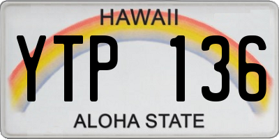 HI license plate YTP136