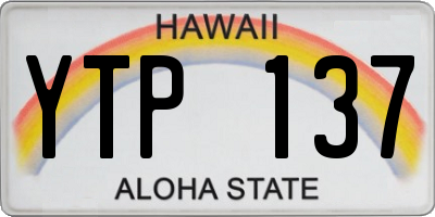 HI license plate YTP137