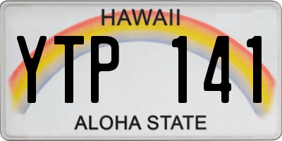 HI license plate YTP141