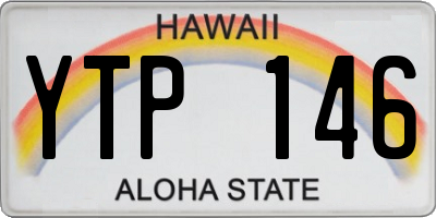 HI license plate YTP146