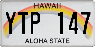 HI license plate YTP147