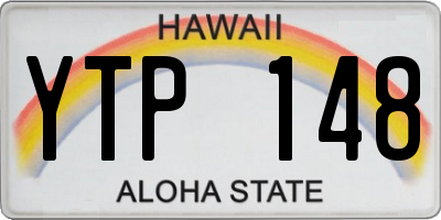 HI license plate YTP148