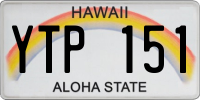 HI license plate YTP151