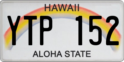 HI license plate YTP152