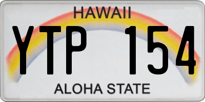 HI license plate YTP154