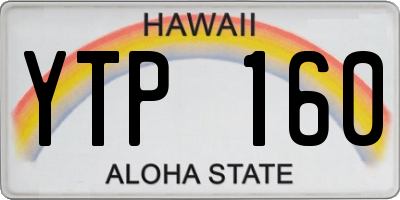 HI license plate YTP160
