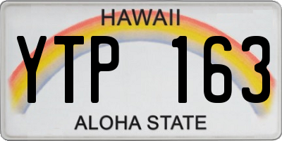 HI license plate YTP163