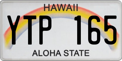 HI license plate YTP165