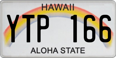 HI license plate YTP166