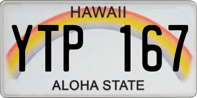HI license plate YTP167