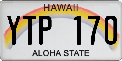 HI license plate YTP170
