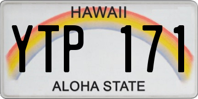 HI license plate YTP171