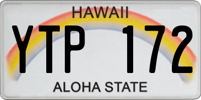 HI license plate YTP172