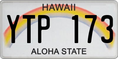 HI license plate YTP173
