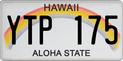 HI license plate YTP175