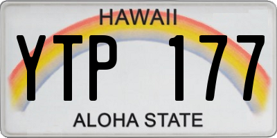 HI license plate YTP177