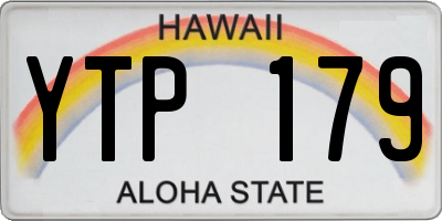 HI license plate YTP179