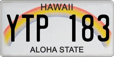 HI license plate YTP183