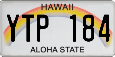 HI license plate YTP184