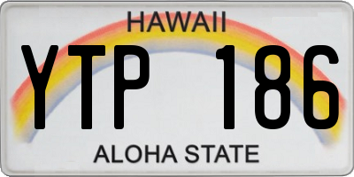 HI license plate YTP186