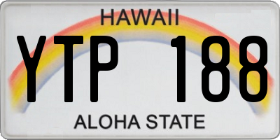 HI license plate YTP188