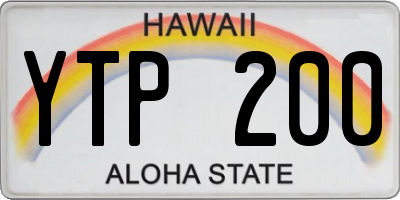 HI license plate YTP200