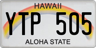 HI license plate YTP505