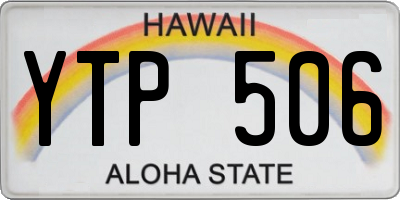 HI license plate YTP506