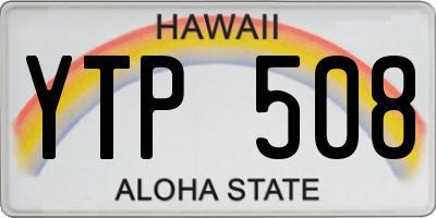 HI license plate YTP508