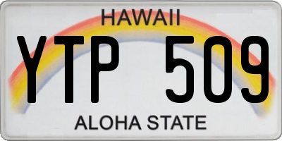 HI license plate YTP509