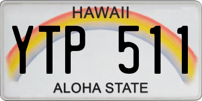 HI license plate YTP511