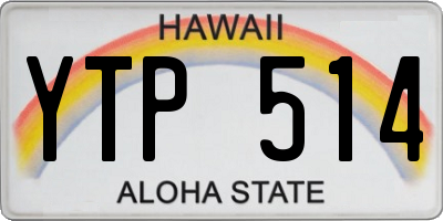 HI license plate YTP514