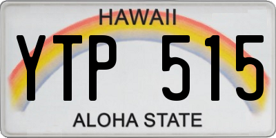 HI license plate YTP515