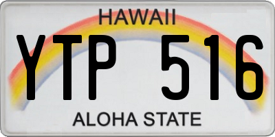 HI license plate YTP516